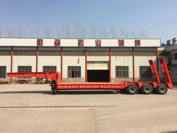 Treler Semi Flatbed Rendah Low Flatbed Semi Trailer