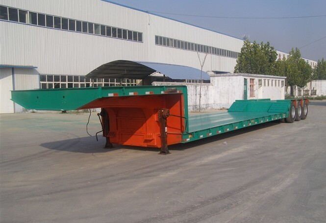 Treler Semi Flatbed Rendah Low Flatbed Semi Trailer