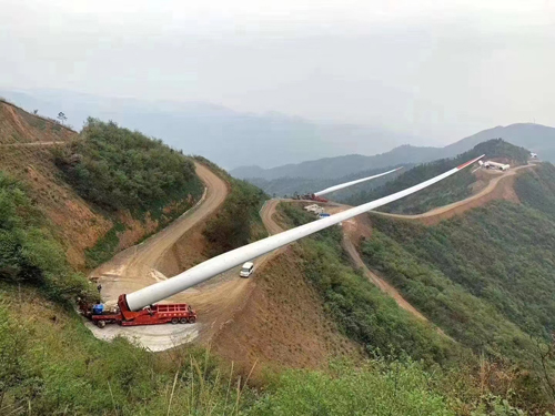 treler pengangkat bilah pemutar rotor blade lifter trailer